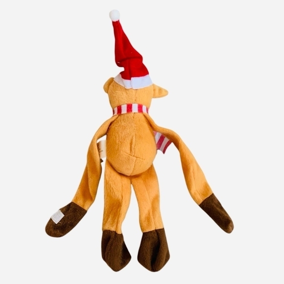 Monkey Santa Claus Hands Feet Wrap Around Suffed Plush Toy Christmas Toy - Picture 5 of 6